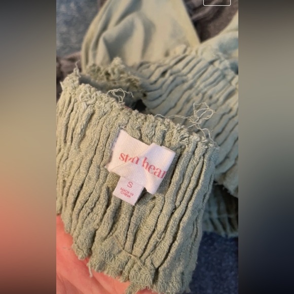 Cropped halter + wide leg urban outfitters yoga pants w tie waist - Picture 2 of 4